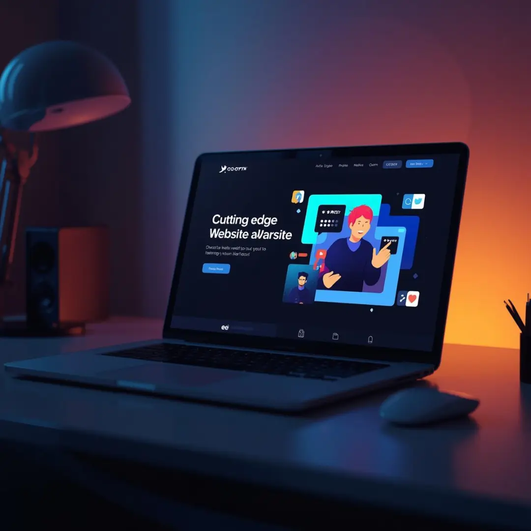 Professional website design on modern laptop